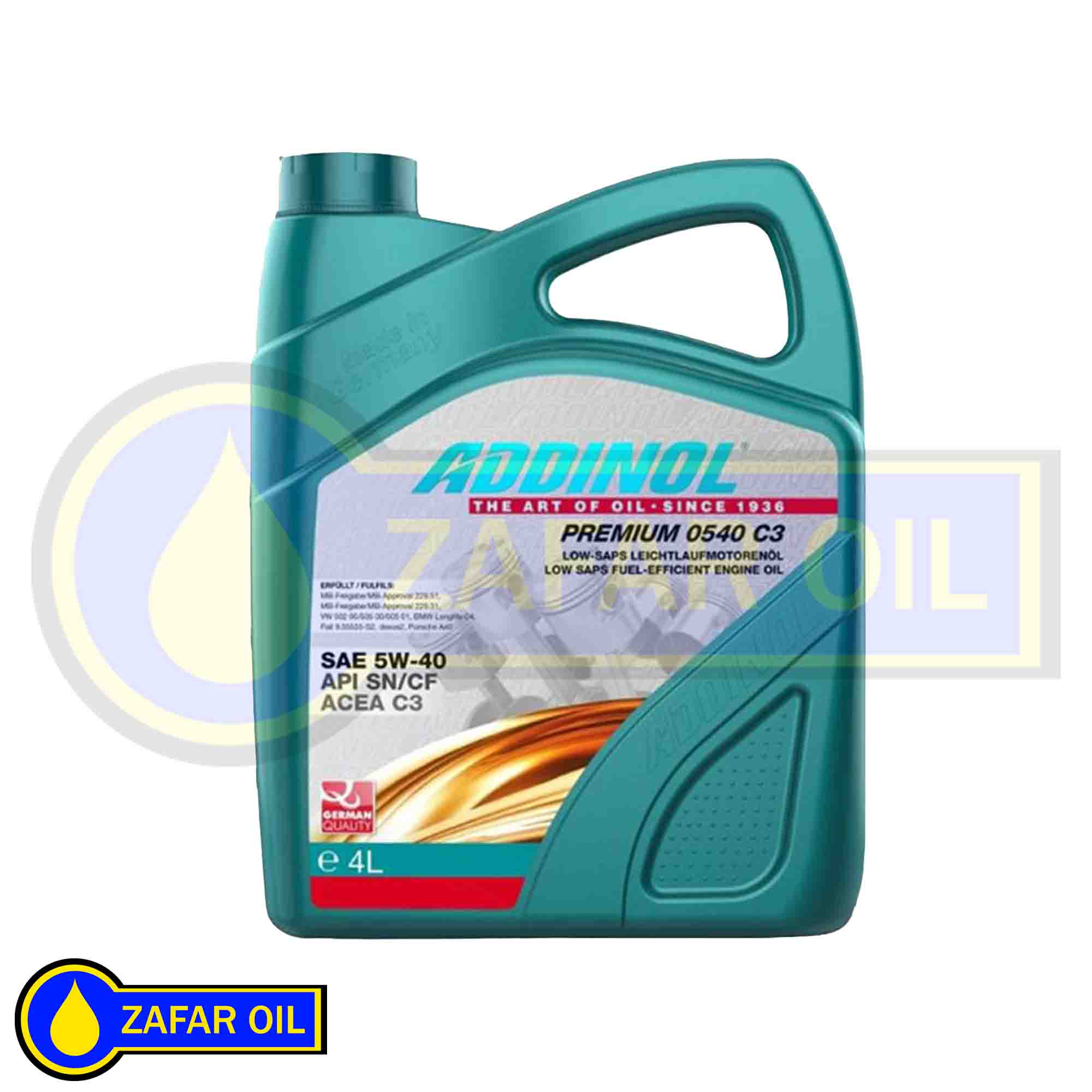 6 - ادینول 5W-40 پریمیوم C3 0540 روغن موتور ادینول 5W-40 پریمیوم C3 لیتری 4 - Image 1