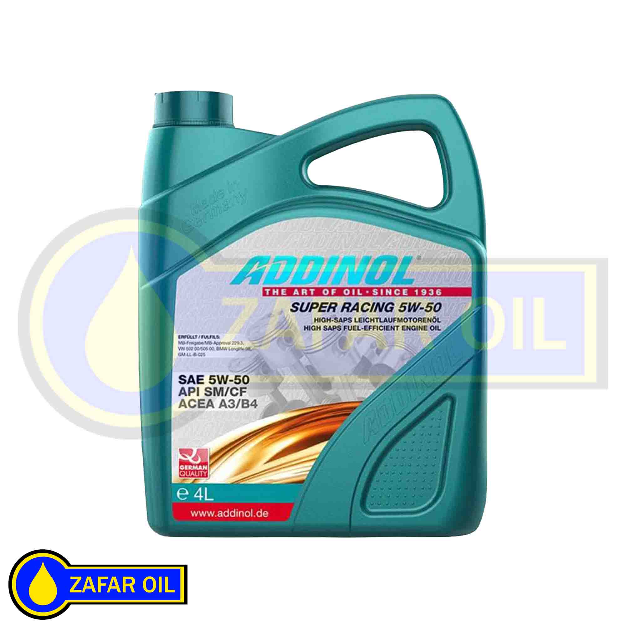 3 - ۵W50 SM ادینول ۴ لیتری روغن موتور ادینول 5W40 SP حجم 4 لیتر - تصویر 1