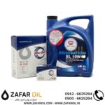 پک تعویض روغن ال ۹۰ بهتام رنواشن 10W40 پنج لیتری به همراه فیلتر روغن SF 7798 و فیلتر هوا SF 1254 سرکان