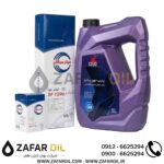 پک تعویض روغن ال ۹۰ پارس سوپر پیشرو 10W-40 پنج لیتری با فیلترهای سرکان
